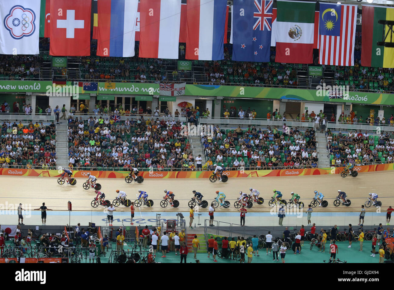 Rio De Janeiro, Brasilien. 15. August 2016. 2016 Olympischen Sommerspiele, Velodrom. Omnium während der Rennen Credit: Action Plus Sport/Alamy Live News Stockfoto