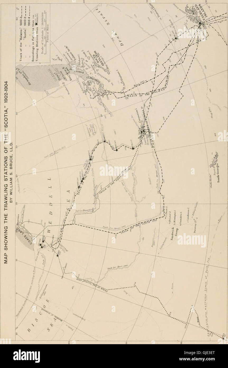 Bericht über die wissenschaftlichen Ergebnisse der Reise von S.Y "Scotia" in den Jahren 1902, 1903 und 1904, unter der Leitung von William S. Bruce (1908) Stockfoto