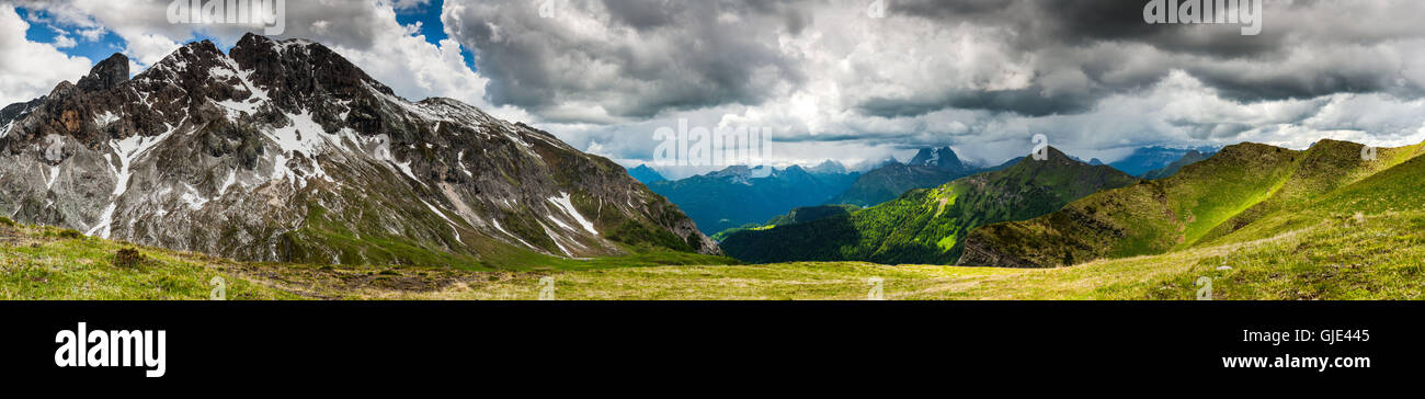 Italy, Alps, Dolomites, Mountains, Passo di Giau, Spring, Stockfoto