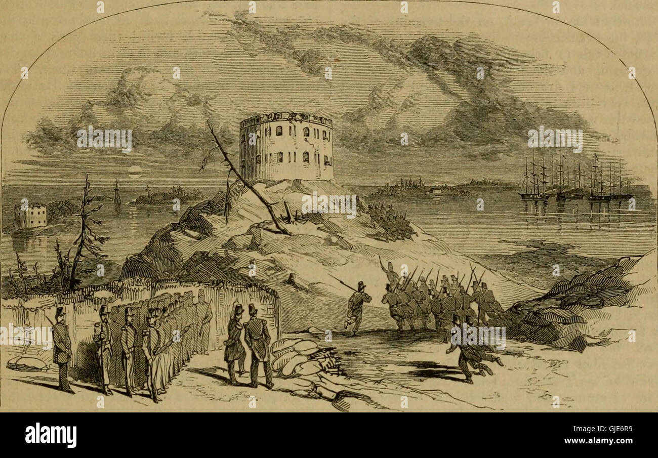 Bildhafte Geschichte des russischen Krieges, 1854-5-6 - mit Karten, Plänen und Holzstichen (1856) Stockfoto