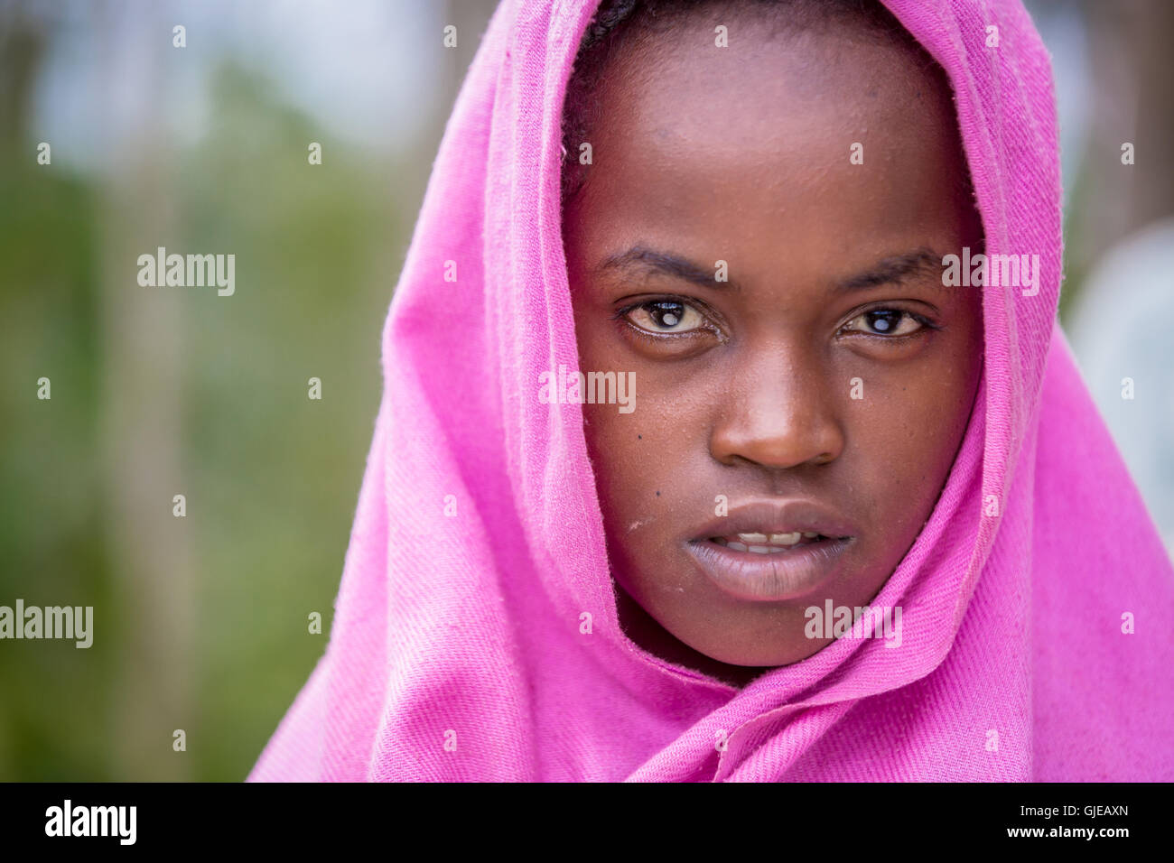 Junges Mädchen in Äthiopien - Afrika Stockfoto