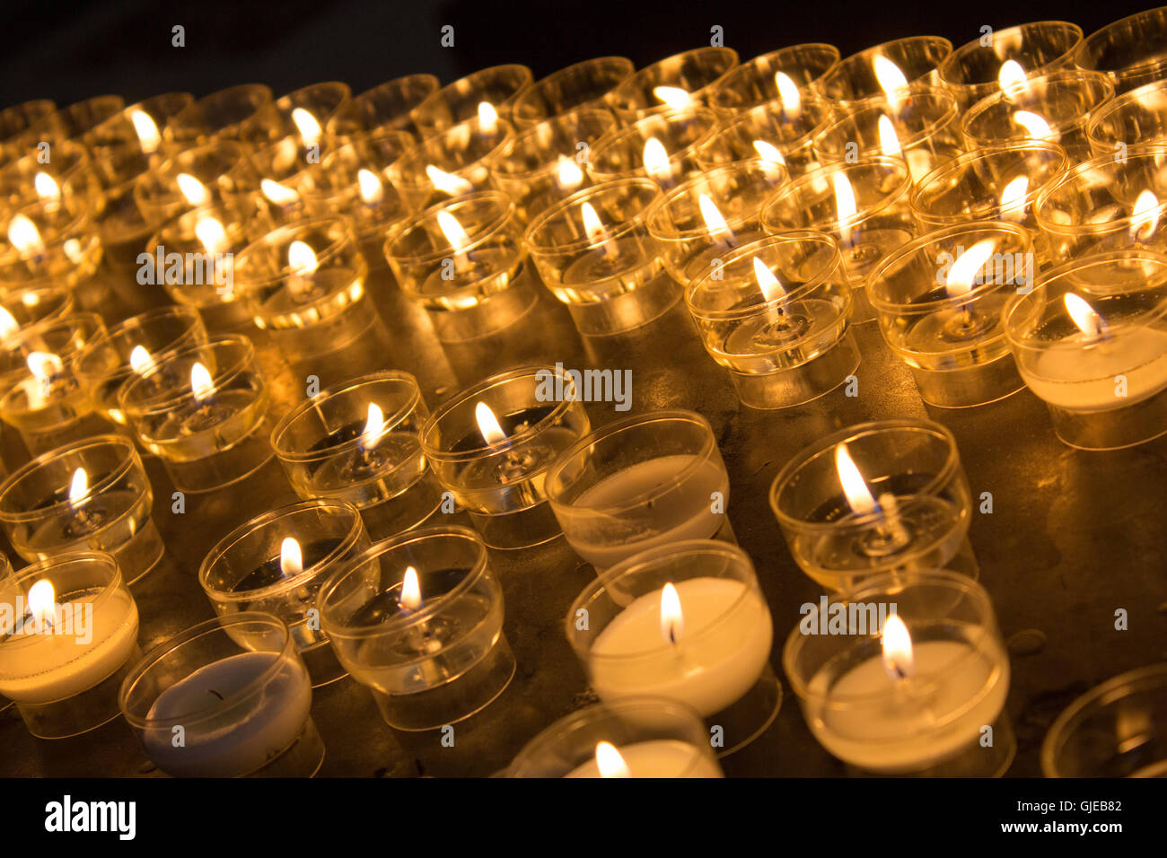 Teelichter Stockfoto