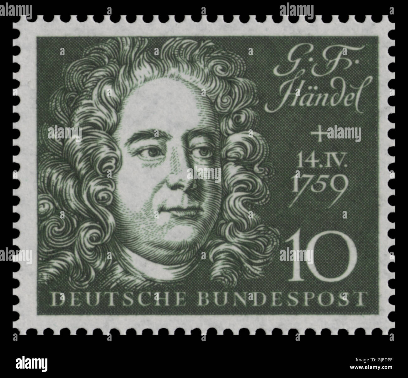 DBP 1959 315 Georg Friedrich Händel Stockfoto