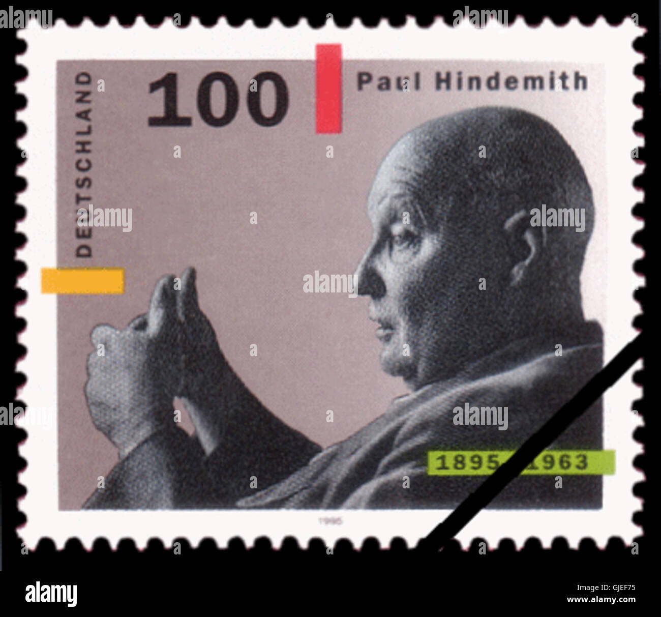 Paul Hindemith - Stempel - Deutschland 1995 Stockfoto