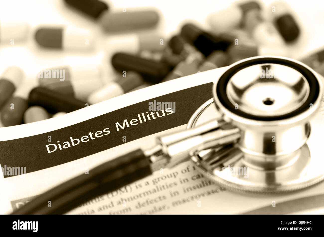 Diabetes-Diagnose und Behandlung. Welt-Diabetes-Tag ist am 14. November. Stockfoto