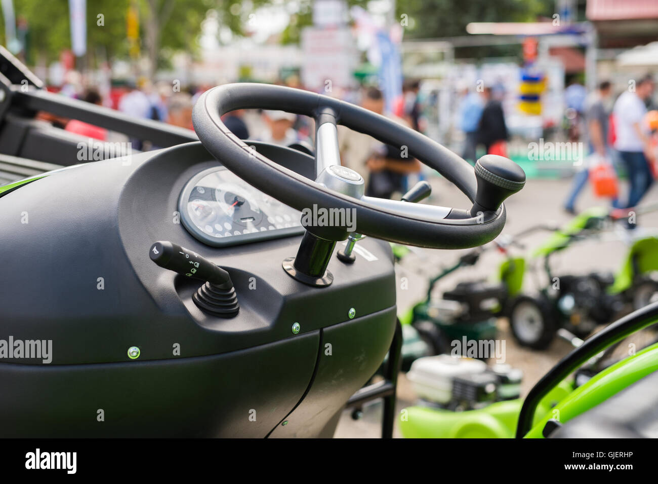 Landmaschinen in landwirtschaftliche Messe Stockfoto