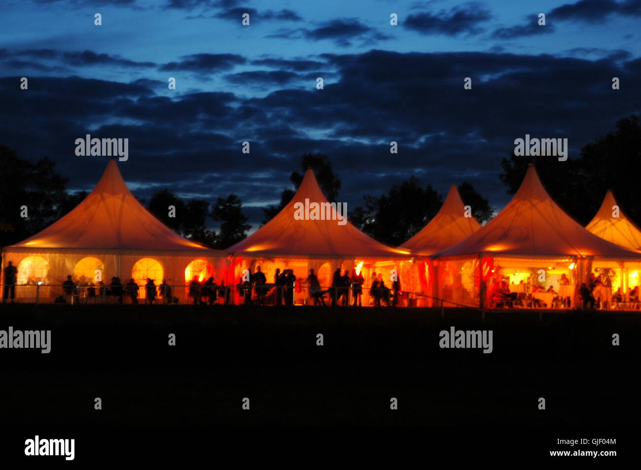 Sunset Party Feier Stockfoto