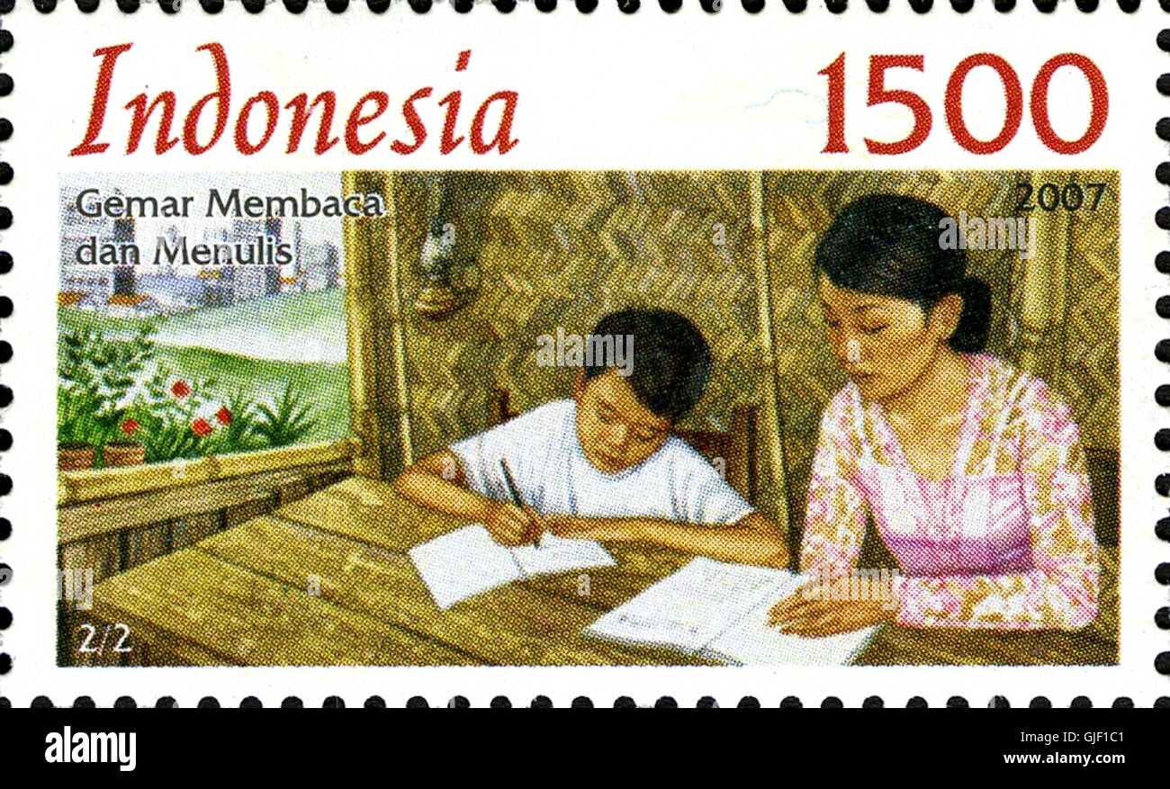 Briefmarken von Indonesien, 019-07 Stockfoto