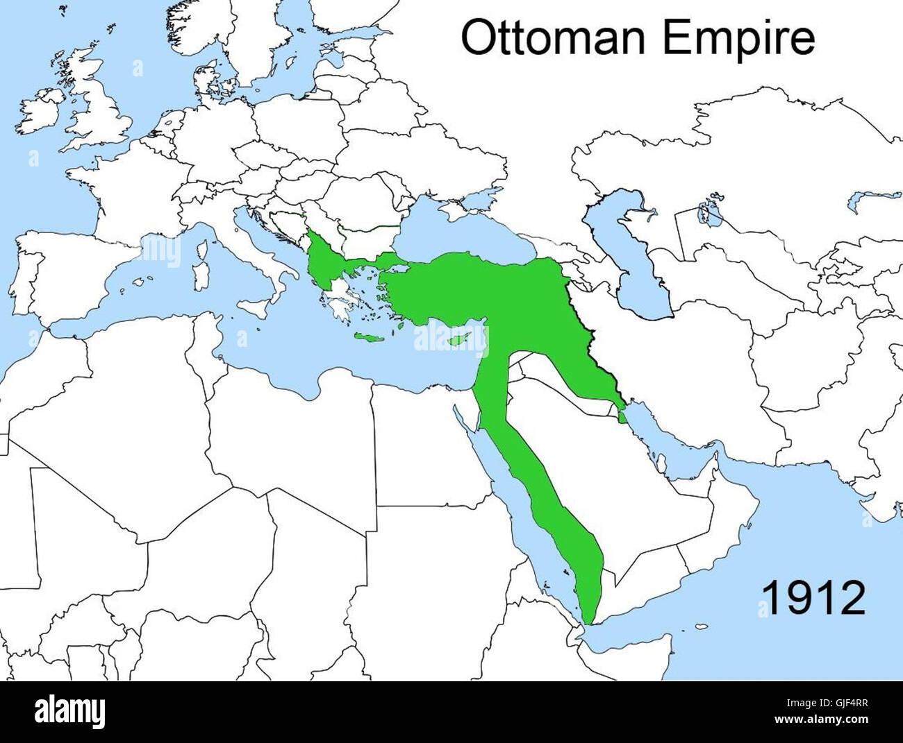 Territoriale Veranderungen Des Osmanischen Reiches 1912 Stockfotografie Alamy