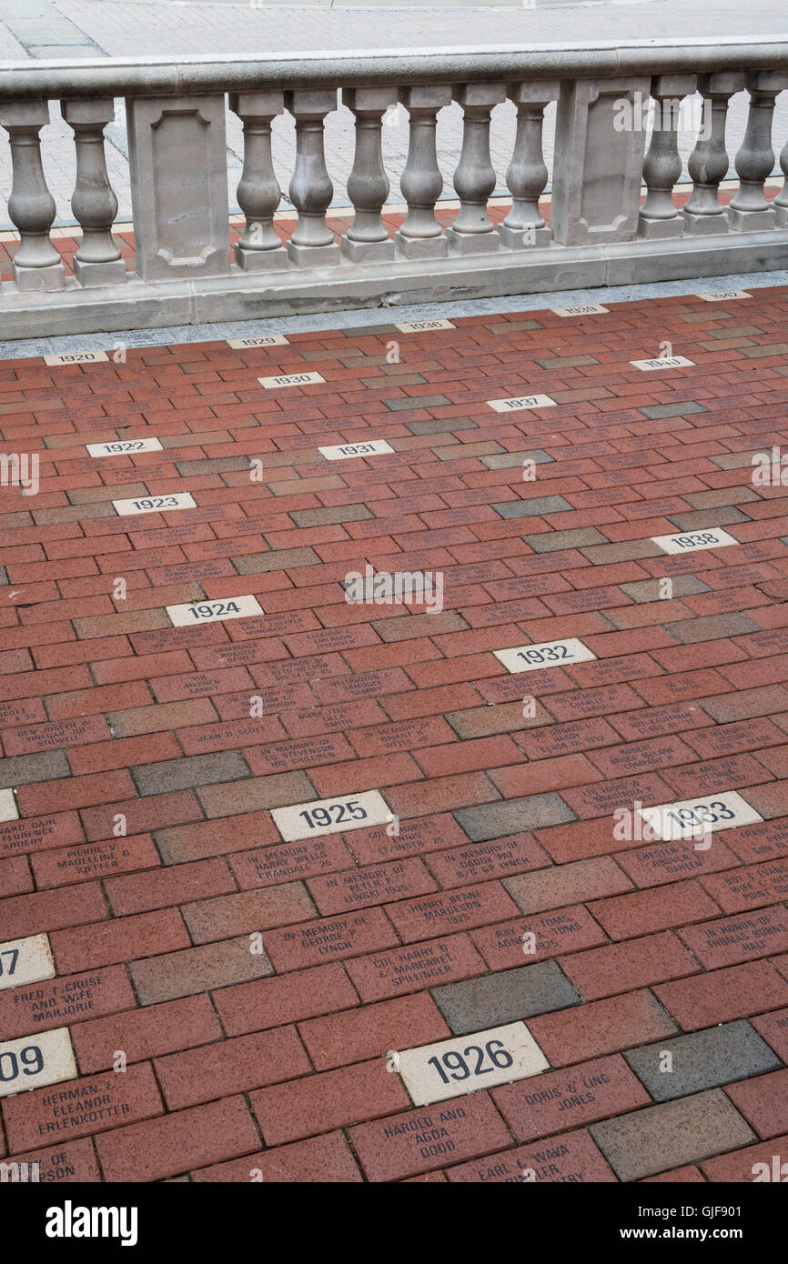 Ziegel und Fertiger Programm, Herbert Hall, United States Military Academy West Point, NY, USA Stockfoto