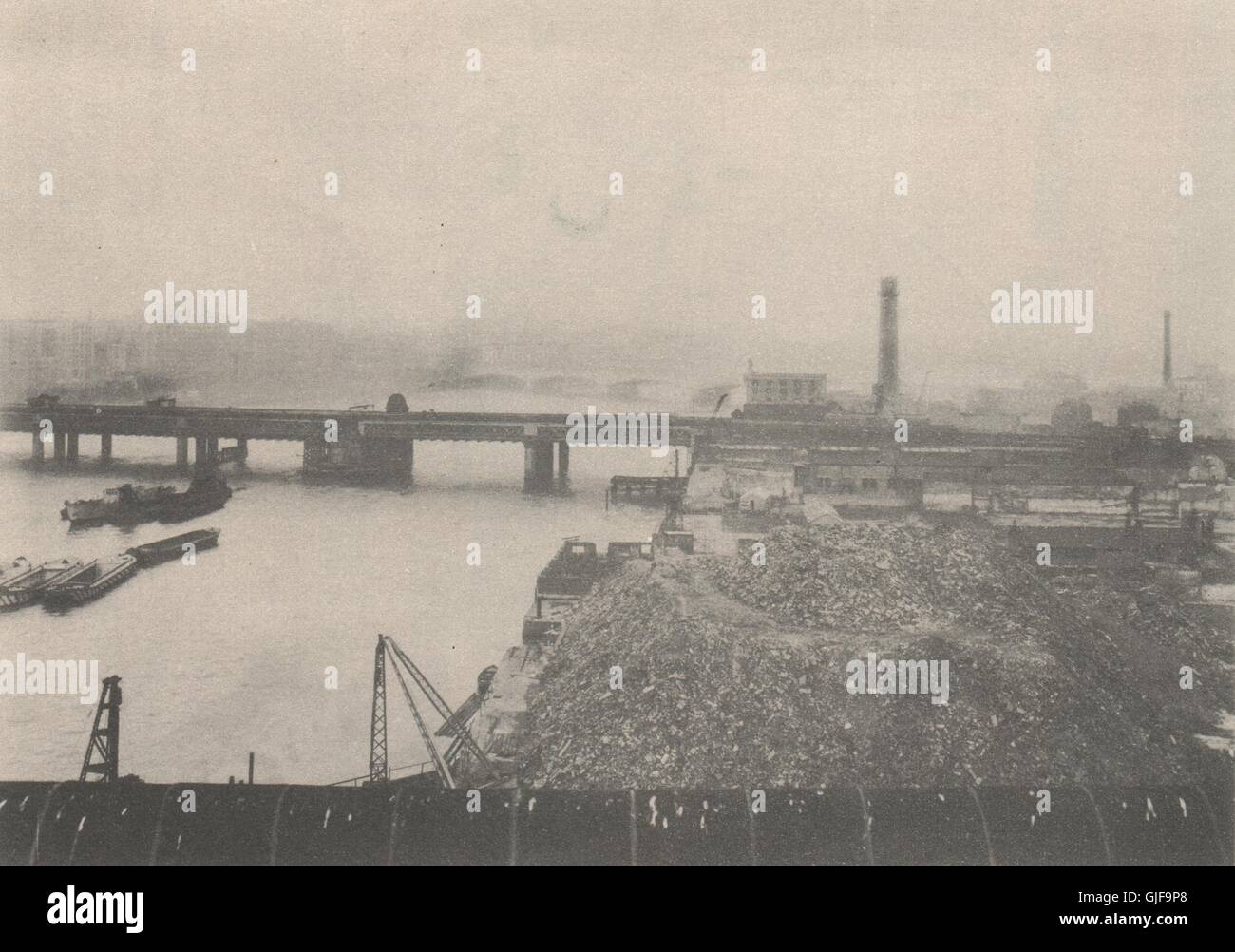 FESTIVAL OF BRITAIN. Der South Bank von der County Hall, Januar, 1949, 1951 Stockfoto