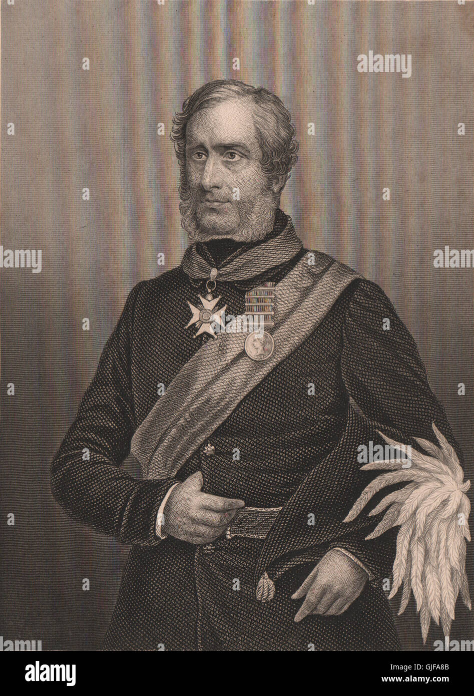 BRITISCH-INDIEN. General Sir Henry Havelock, K. C. B, antique print 1858 Stockfoto