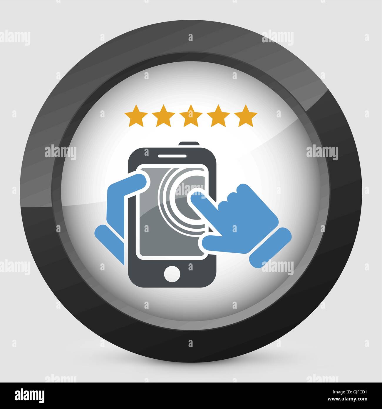 Smartphone-Symbol. Die am besten bewerteten. Stock Vektor