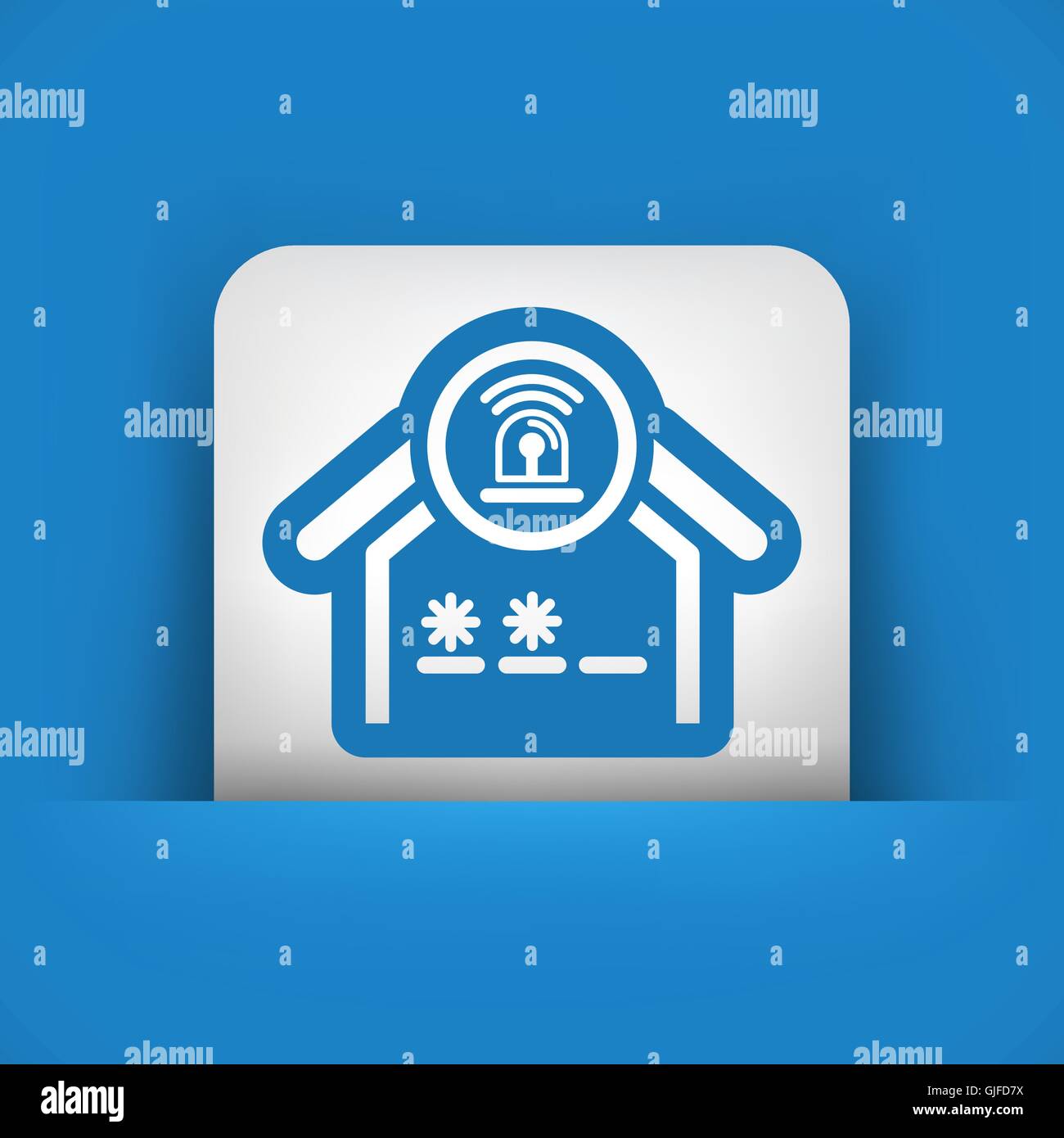 Haus-Alarm-Symbol Stock Vektor