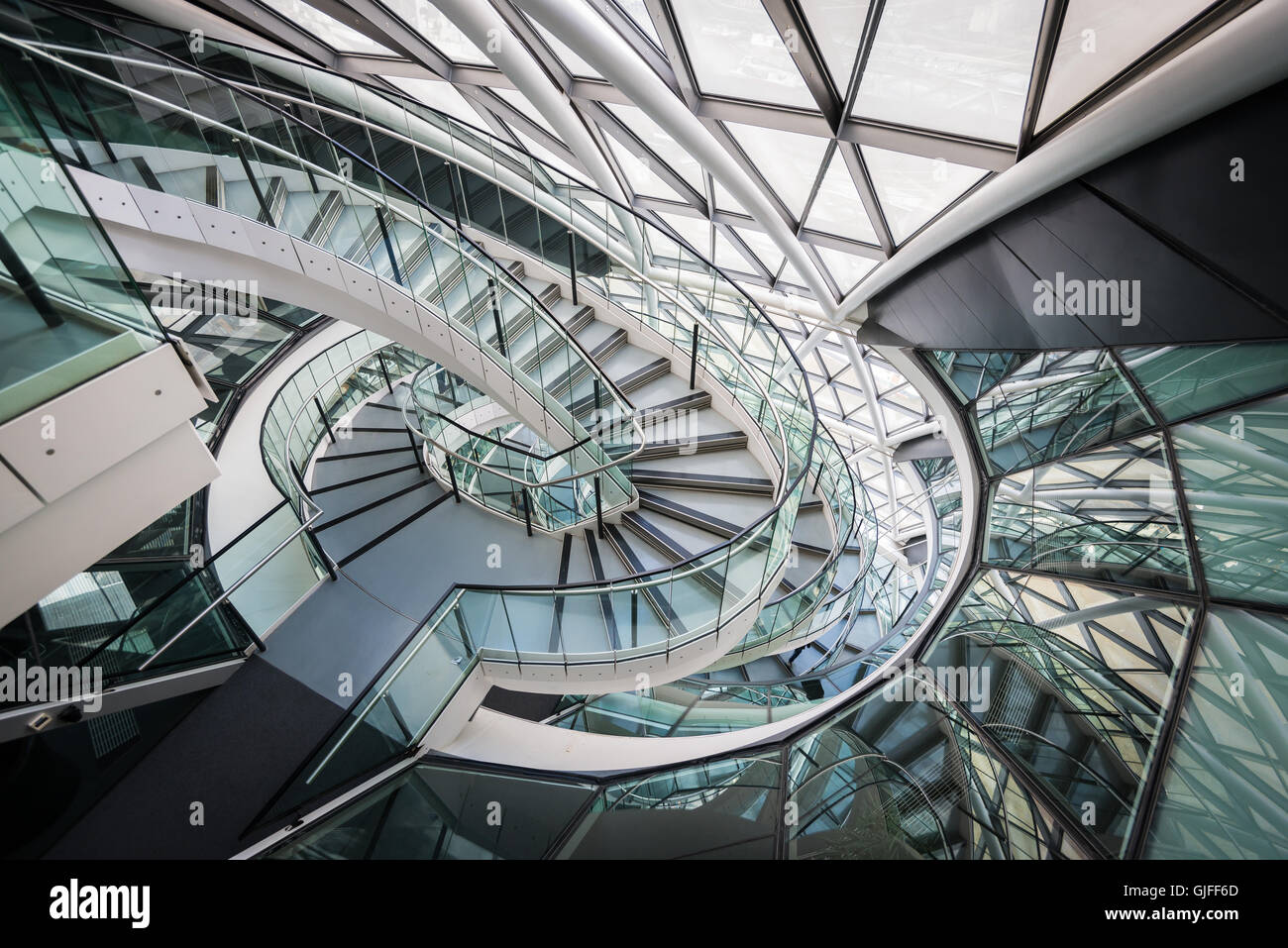 Das Innere des Rathauses während Open House in London, Vereinigtes Königreich Stockfoto
