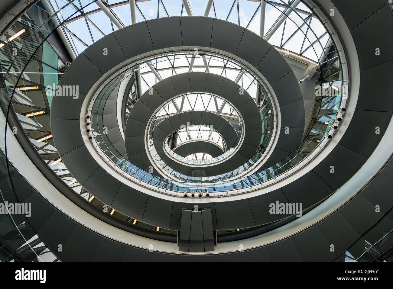 Das Innere des Rathauses während Open House in London, Vereinigtes Königreich Stockfoto