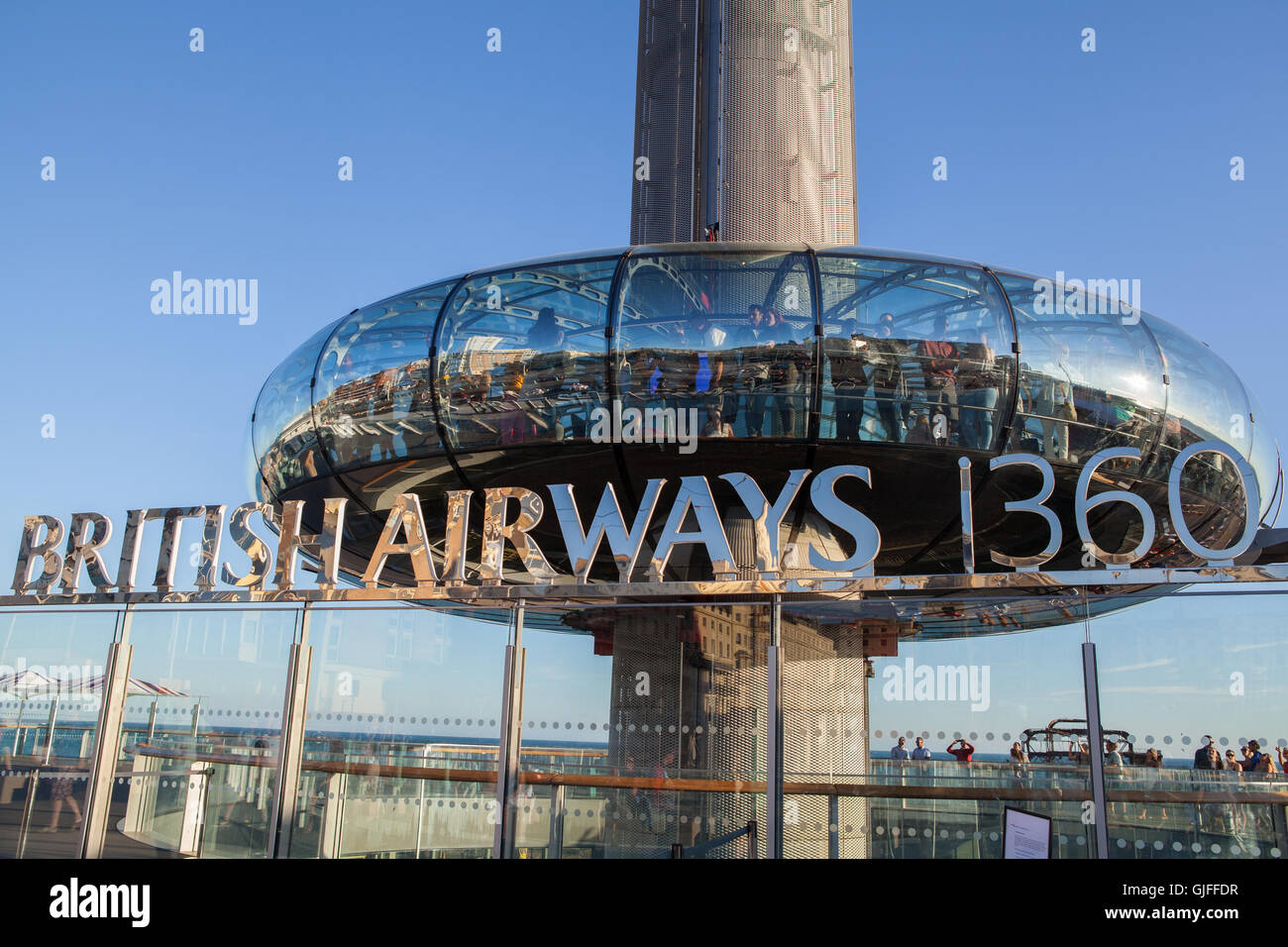 British Airways i360 Beobachtung Kapsel und Tower in Brighton Stockfoto