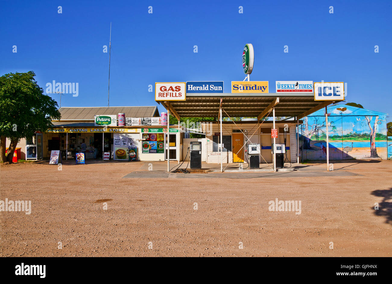 Die Hattah-Seen-Lebensmittelgeschäft Stockfoto