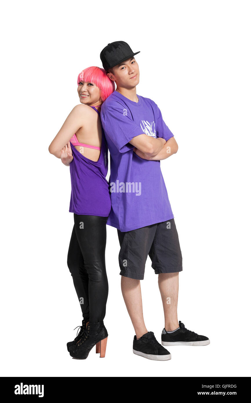 Studio gedreht jungen Streetdance Stockfoto