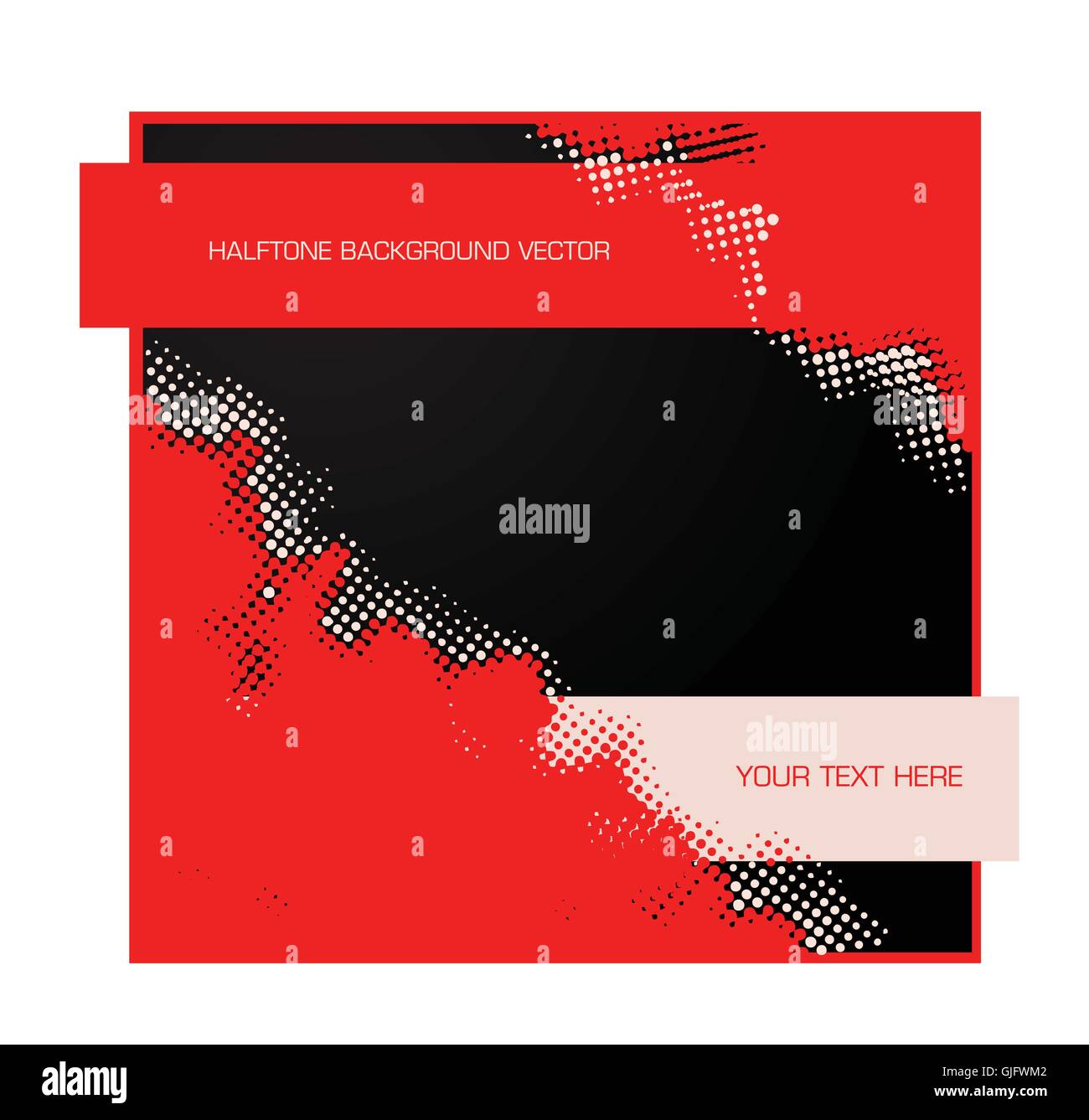 dunkel schwarz rot Halbton Hintergrund mit textfreiraum für abstrakte Darstellung von text Stock Vektor