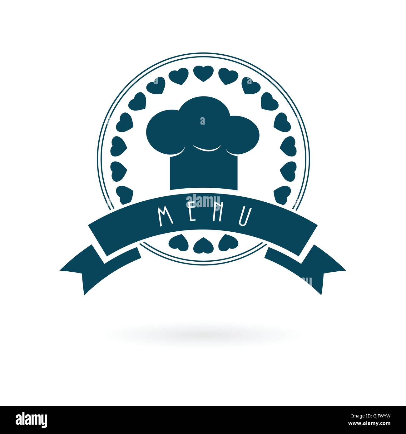 Chef Menü-Logo-Vektor-illustration Stock Vektor
