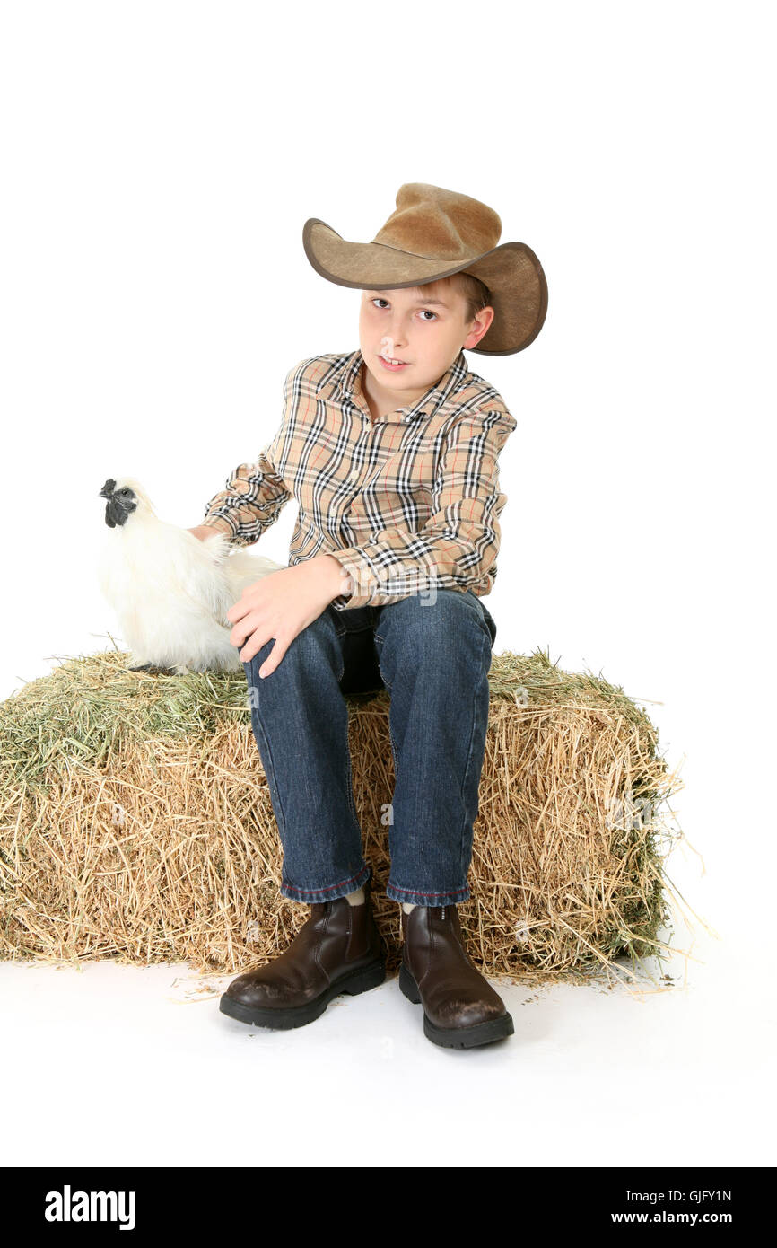 Farmer Boy Stockfoto