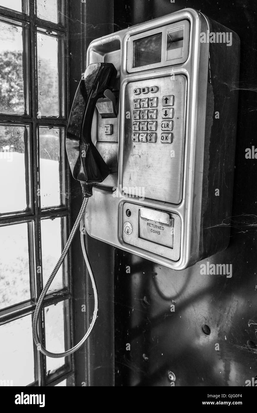 Alte Bursledon öffentliche Telefonzelle Stockfoto
