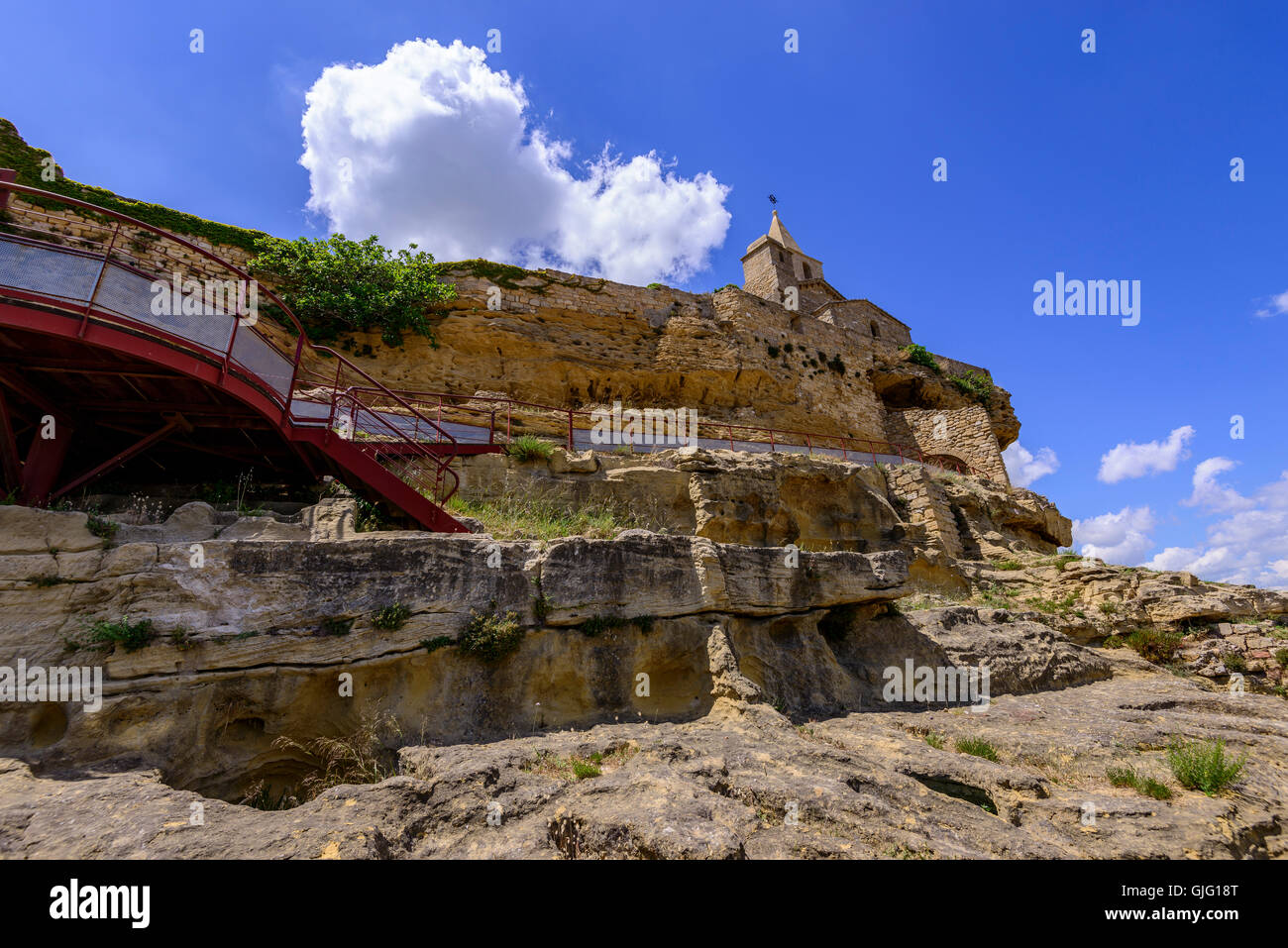 SITE mittelalterlichen DE L'HAUTURE Fos Sur Mer Bdr Frankreich Stockfoto