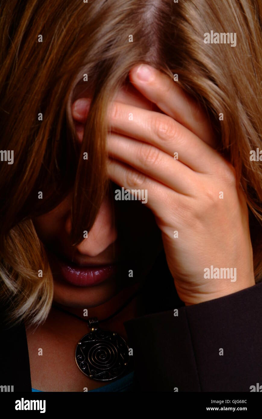 Ach keine oh Gott Stockfoto