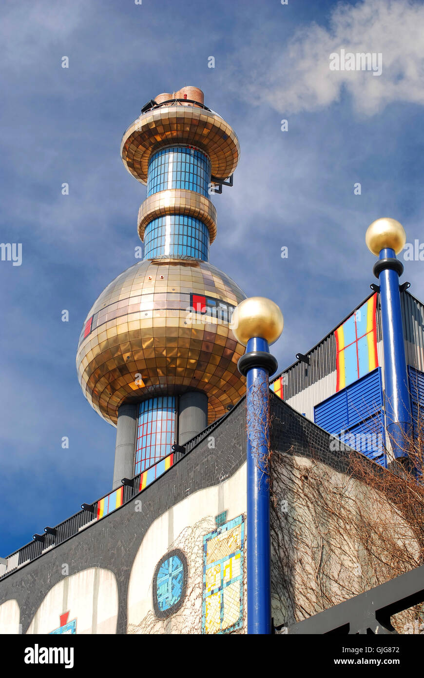 Müllverbrennungsanlage Spittelau xvi Stockfoto