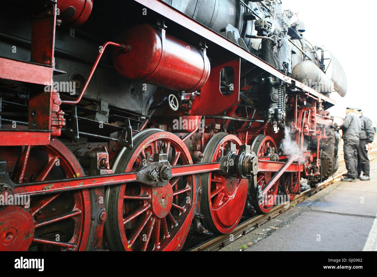 Rade Drehachsen der Lokomotive b52 Stockfoto