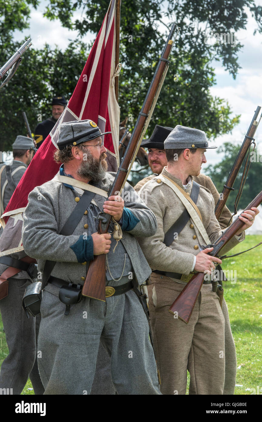 Konföderierten Soldaten auf dem Schlachtfeld von American Civil War