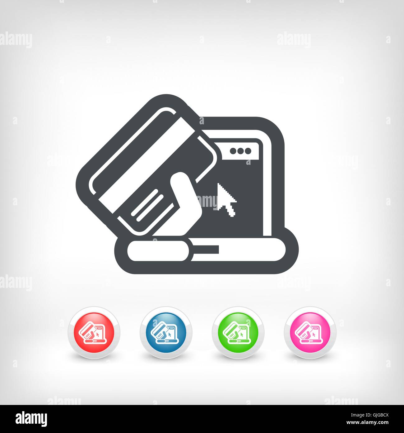 Kaufen Online-Symbol Stock Vektor