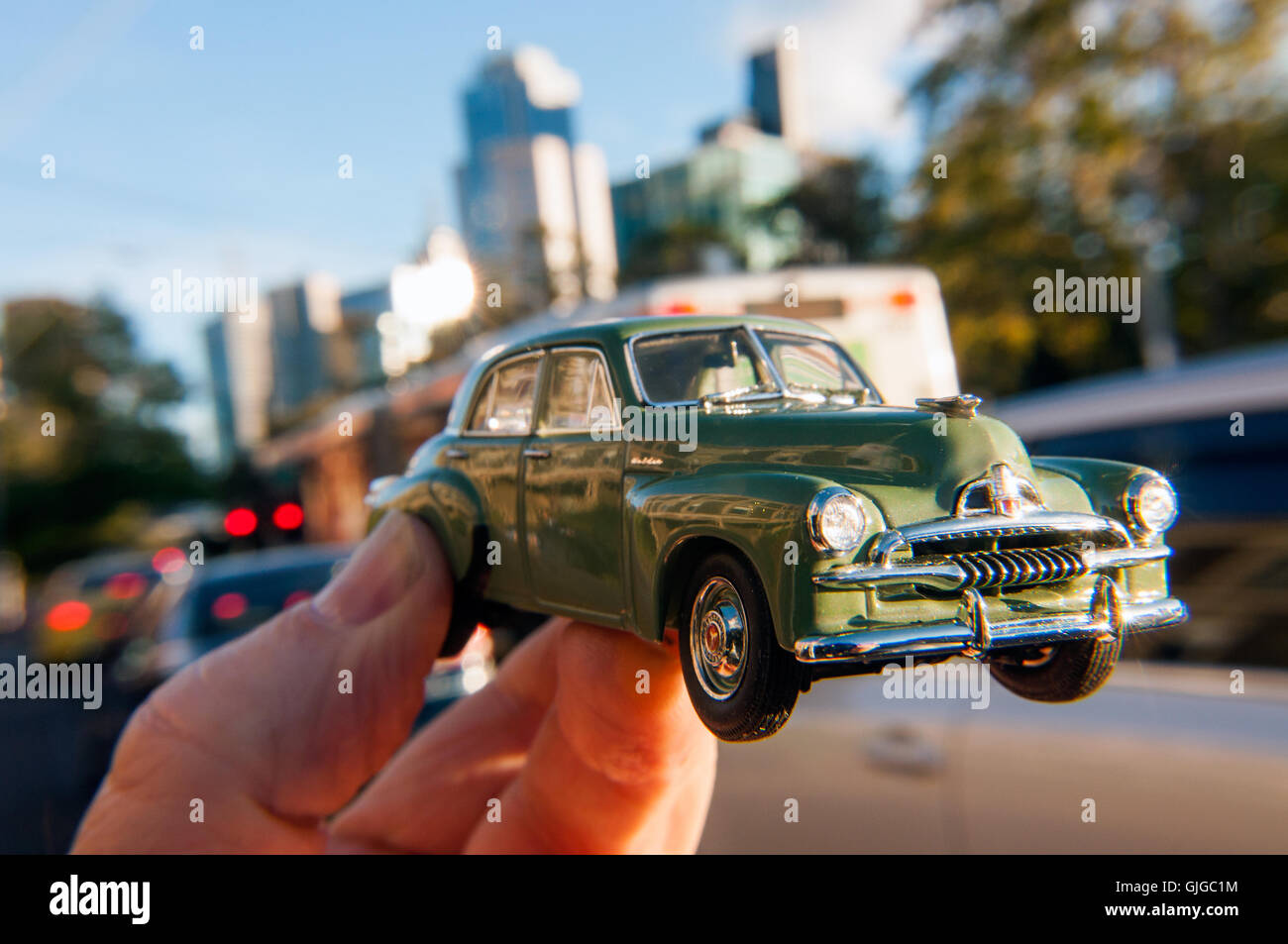 Retro-FJ Holden Modellauto, Melbourne, Victoria, Australien Stockfoto