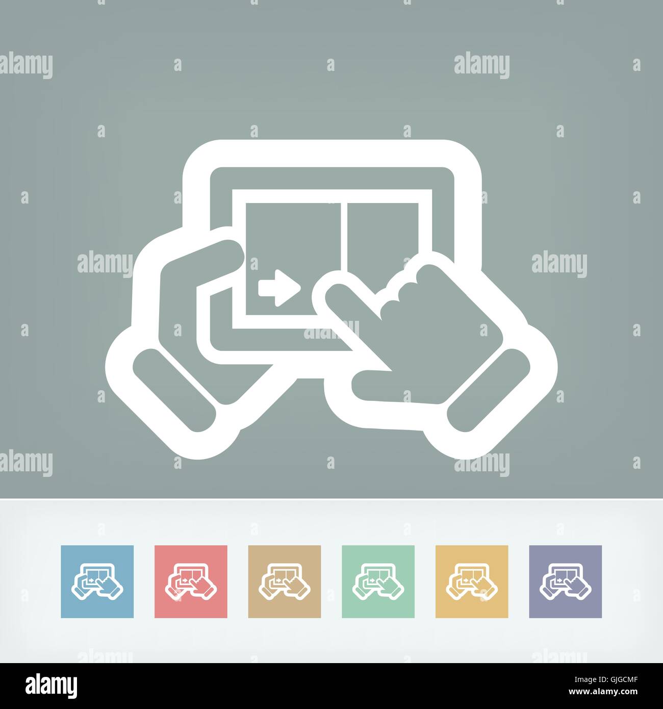 Touchscreen-Schiebe-Symbol Stock Vektor