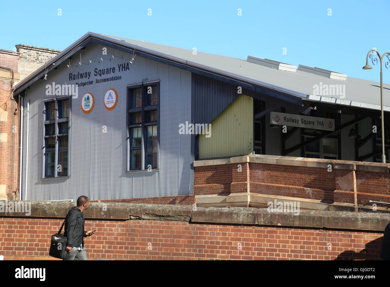 Railway Square Backpacker-Unterkunft in Sydney, Australien. Stockfoto