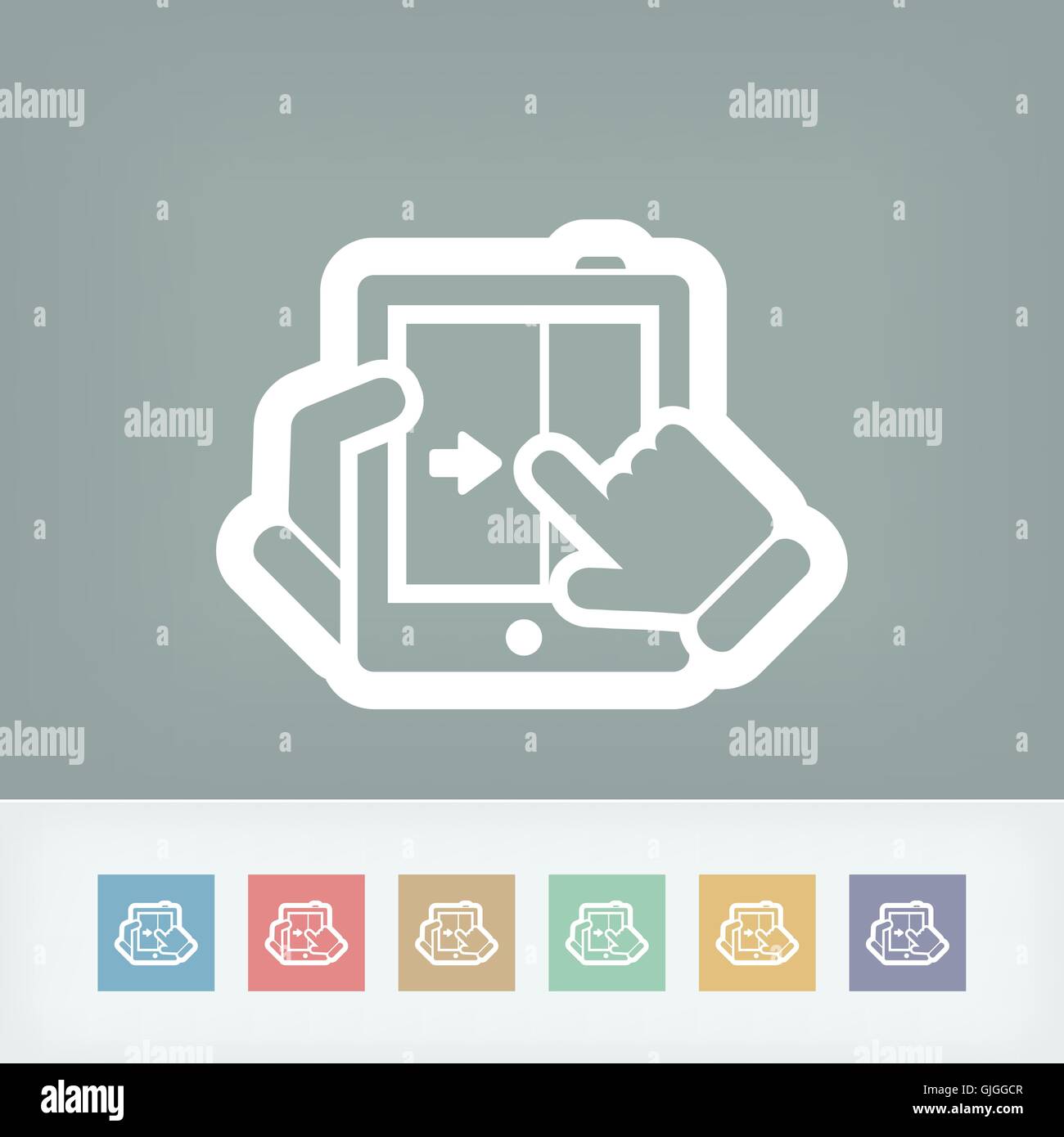 Touchscreen-Schiebe-Symbol Stock Vektor
