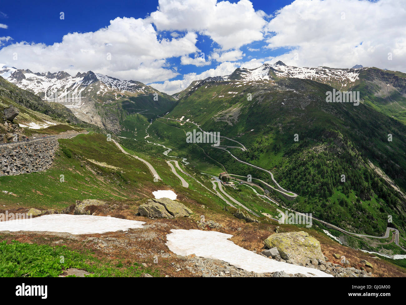 Furka-Pass in den Alpen der Schweiz, Europa Stockfoto
