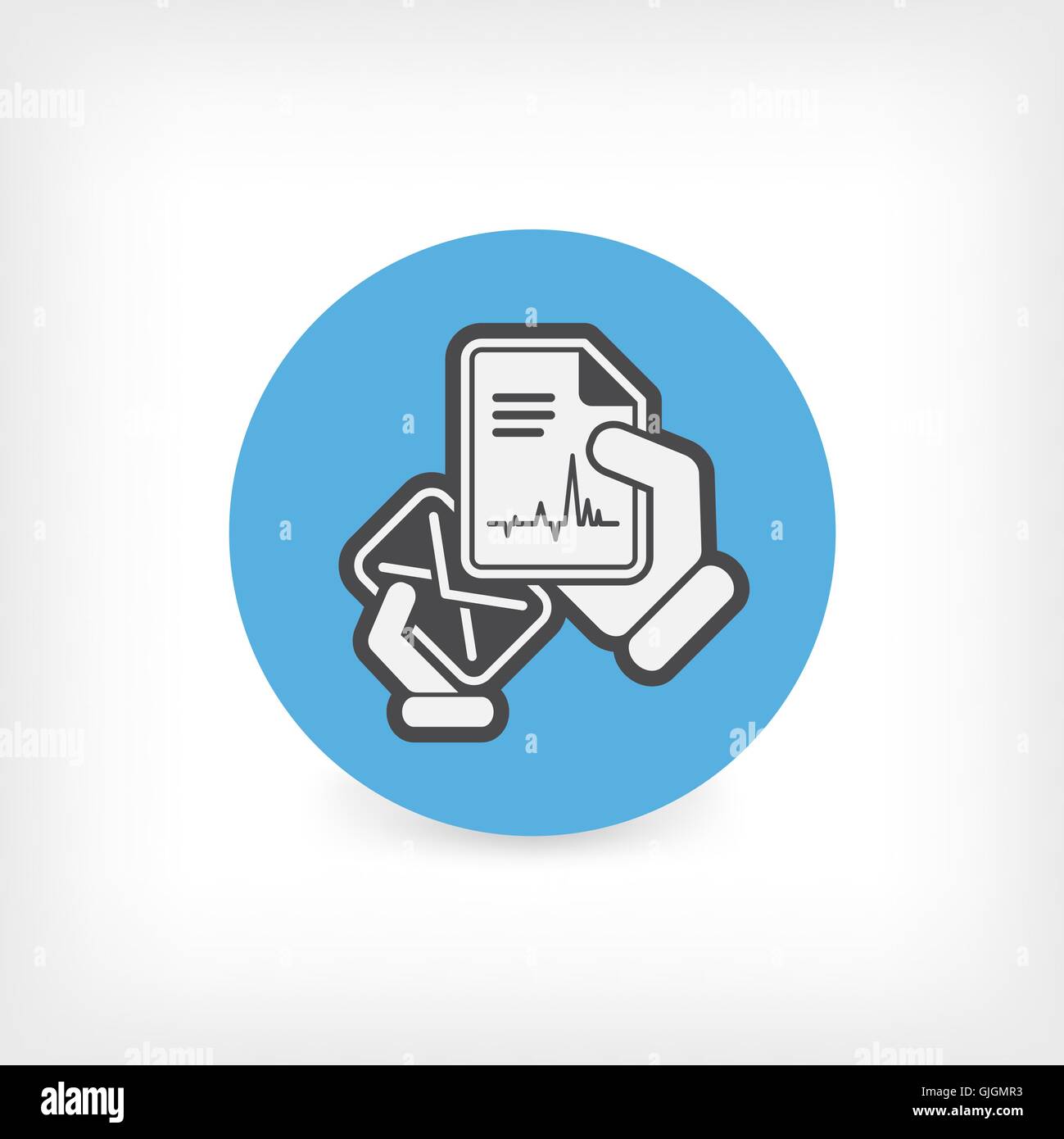 Mailen Sie mit medizinische Unterlagen Stock Vektor