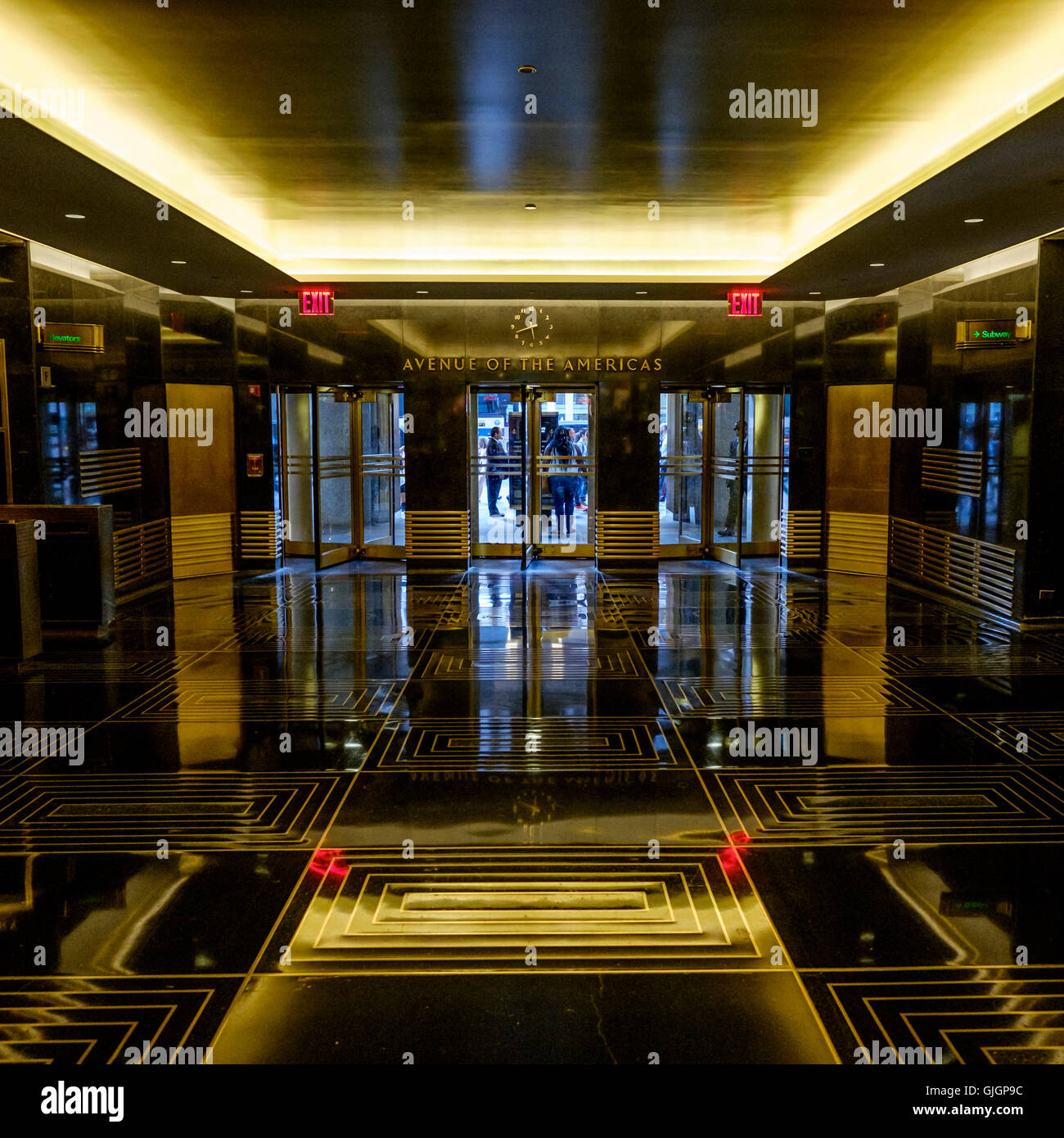 NBC Universal Foyer im Rockafeller Gebäude Stockfoto