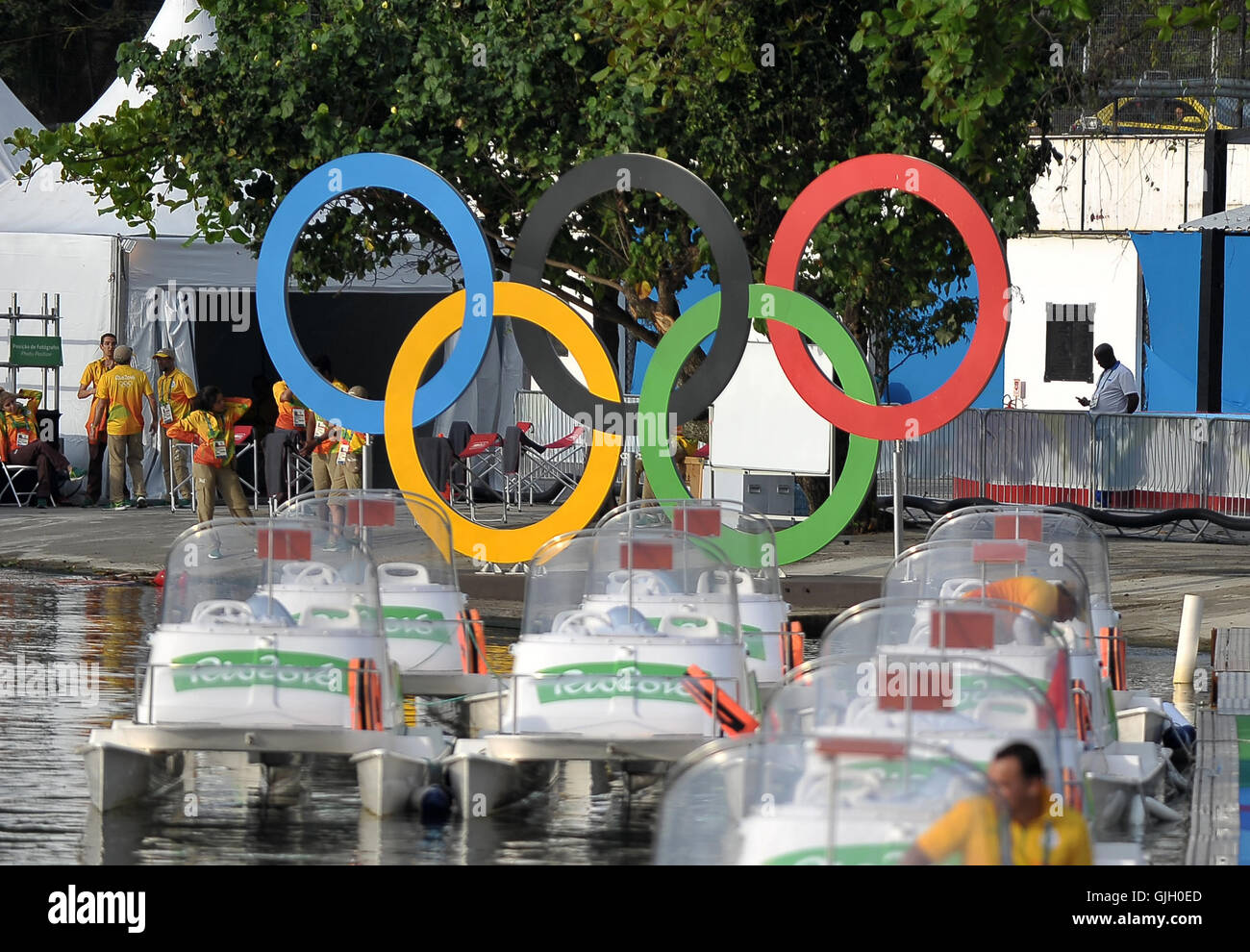 Rio De Janeiro, Brasilien. 16. August 2016. . Womens Kajak Doppel 500m. B-final. Lagoa See. Rio De Janeiro. Brazilien. 16.08.2016. Bildnachweis: Sport In Bilder/Alamy Live-Nachrichten Stockfoto