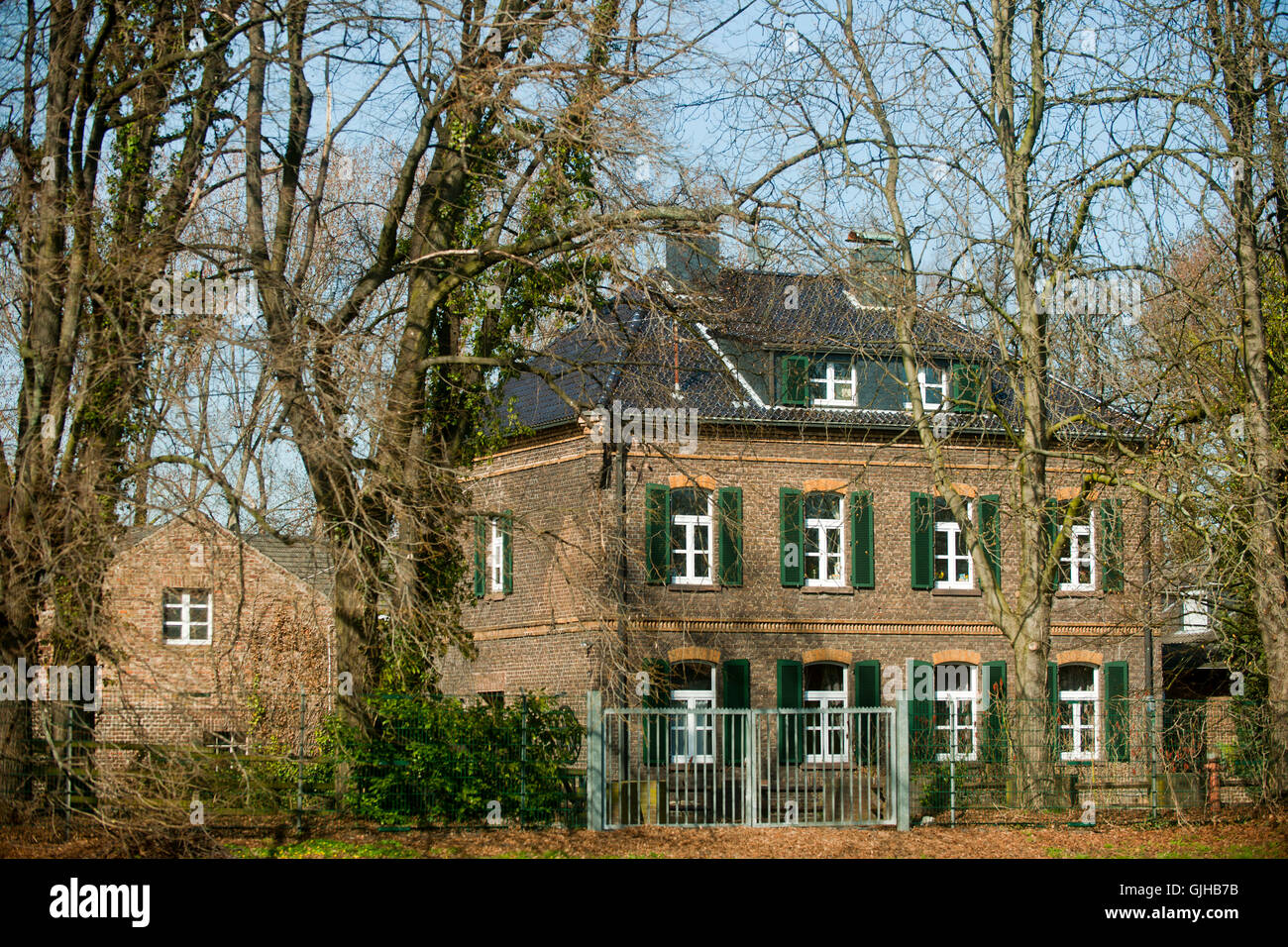 Deutschland, Nordrhein-Westfalen, Rhein-Erft-Kreis, Hürth, Stotzheim, Schlebuschhof, denkmalgeschützte Wasserburg Stockfoto