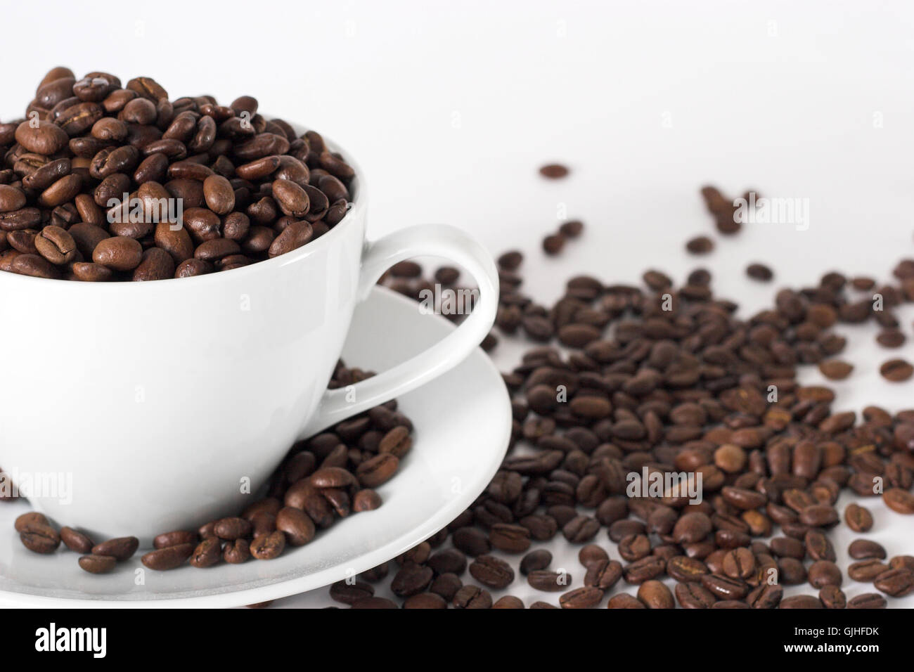 Café Kaffee Kaffeebohnen Stockfoto