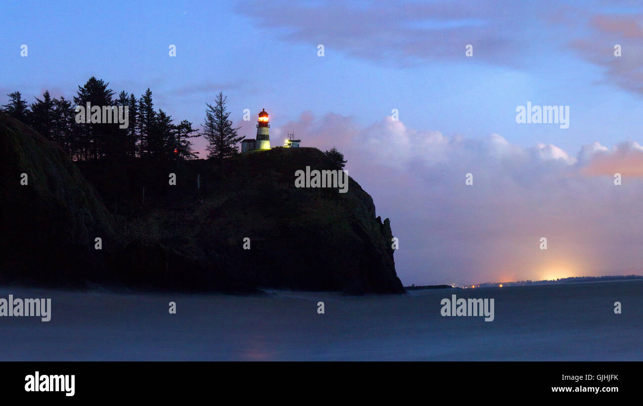 Cape Disappointment Lighthouse, Long Beach, Washington, Usa Stockfoto