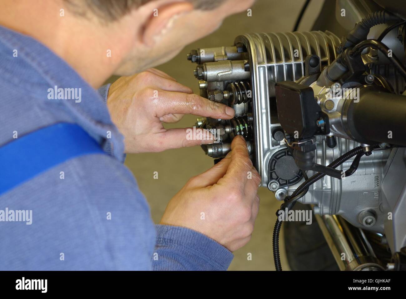 Überprüfen Sie Handwerker Handwerker Stockfoto