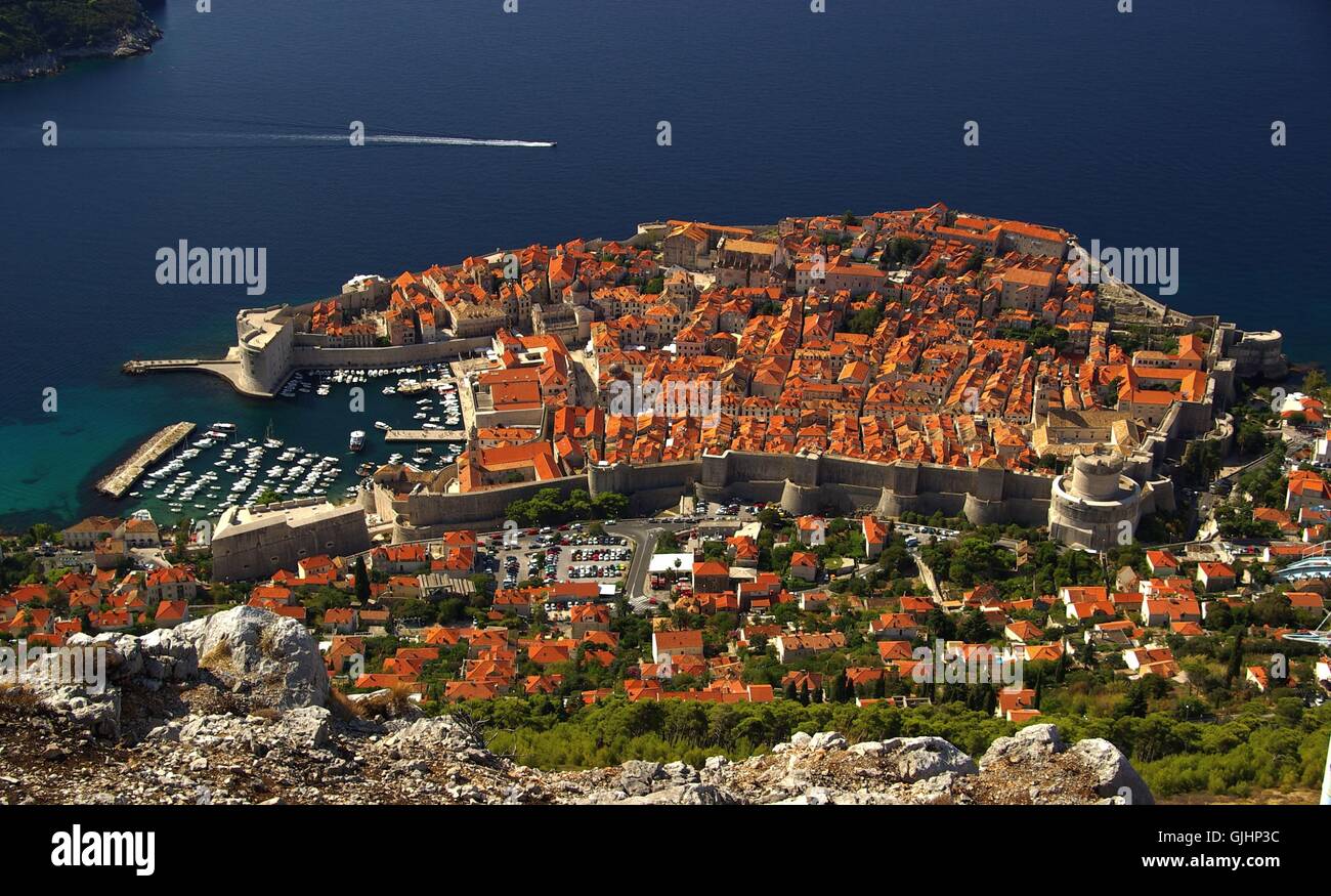 Dubrovnik von oben 12 Stockfoto
