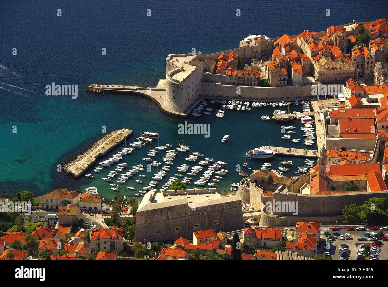 Dubrovnik von oben 25 Stockfoto