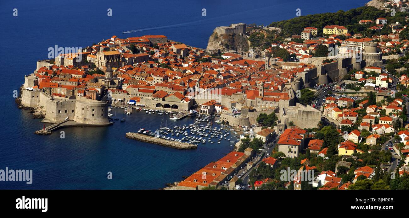 Dubrovnik von oben 11 Stockfoto
