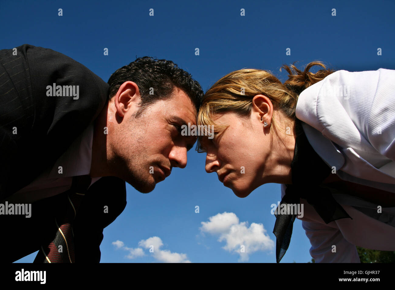 Kampf der Geschlechter Stockfoto