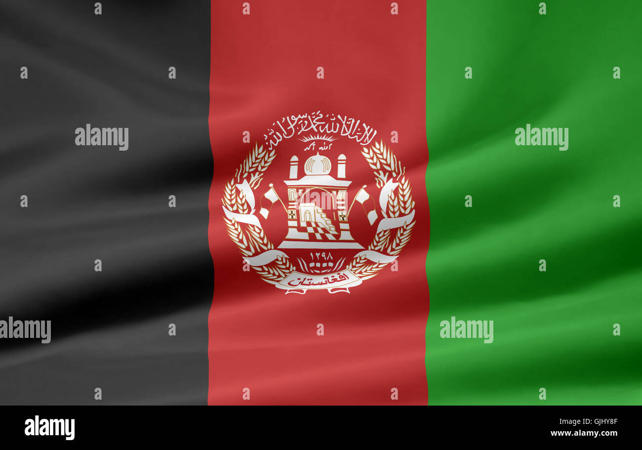 afghanischen Flagge Stockfoto